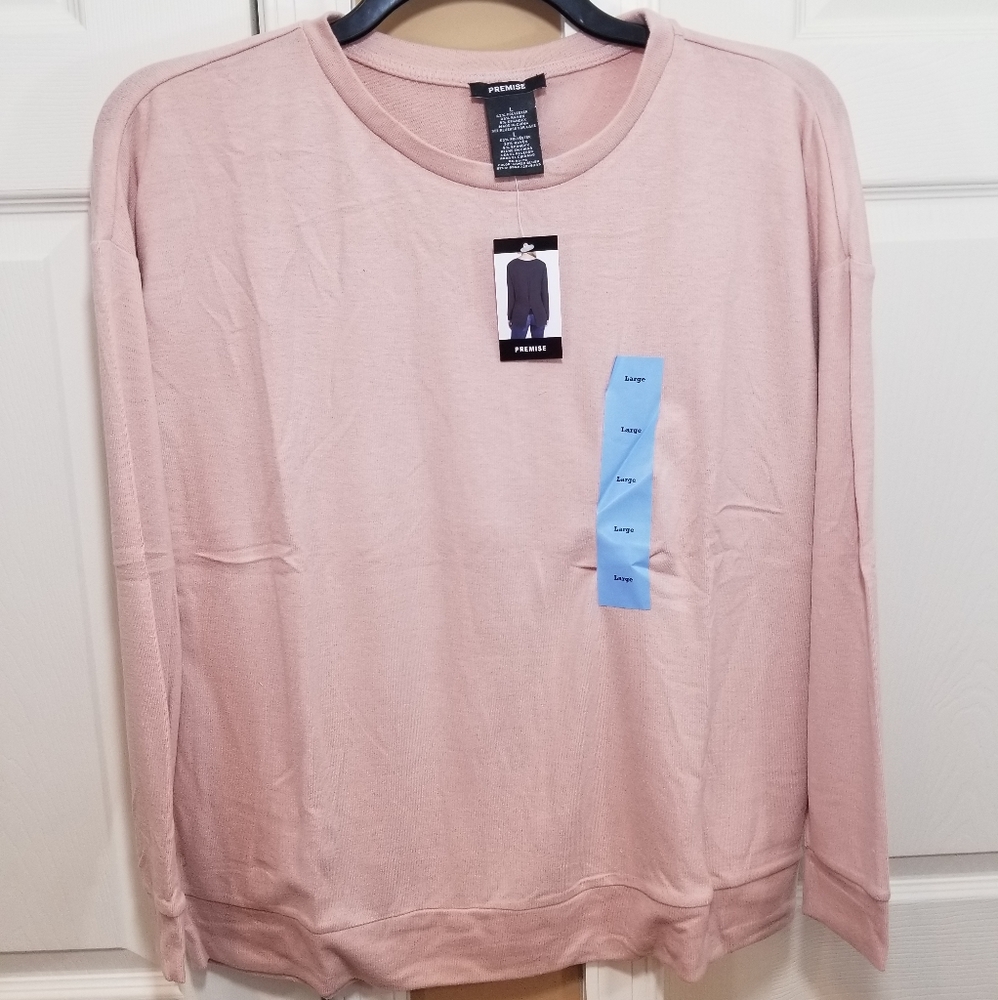 Premise Womens Long Sleeve Back Zip Top